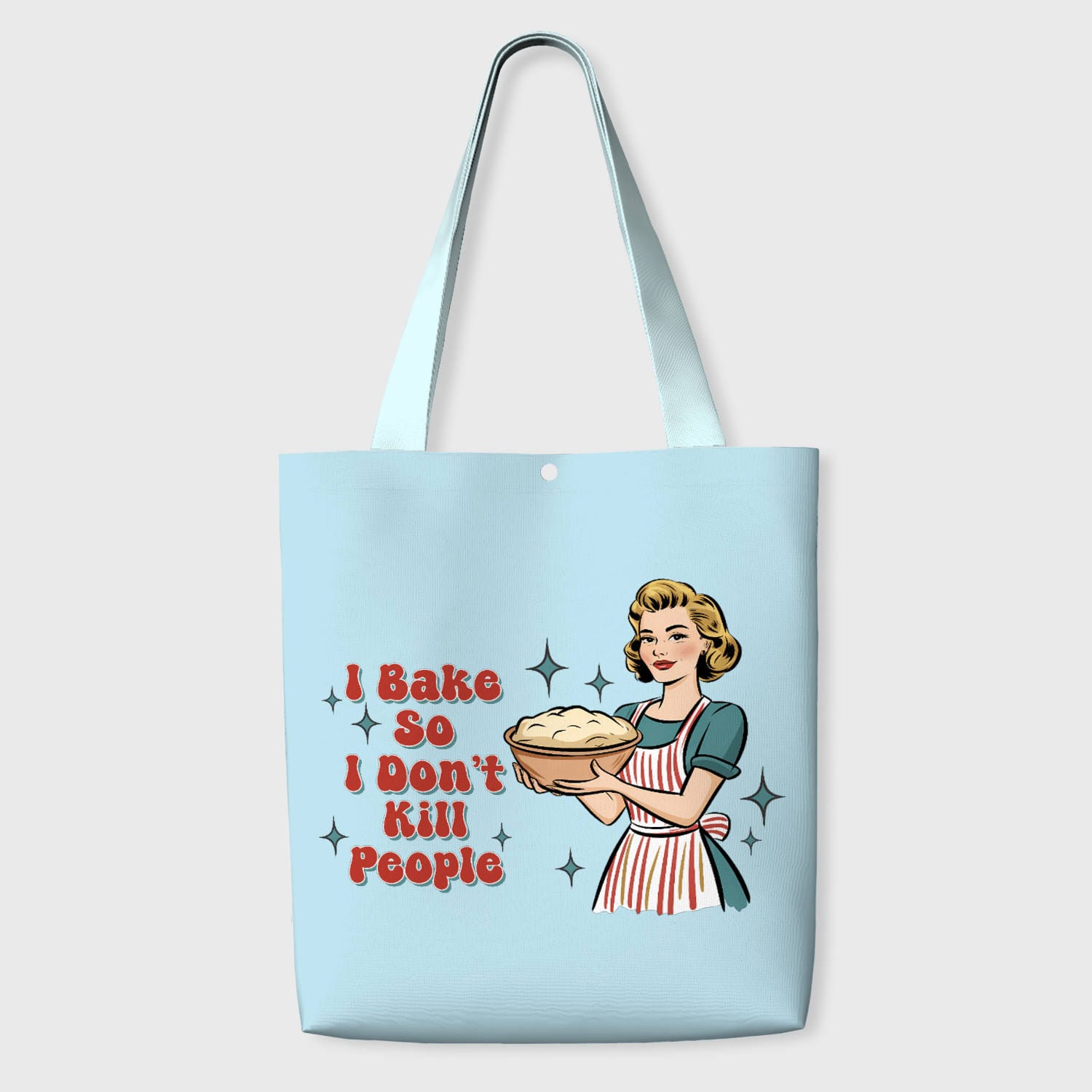 Funny Baking Quote Tote Bag for Bakers Daily Use & Gift