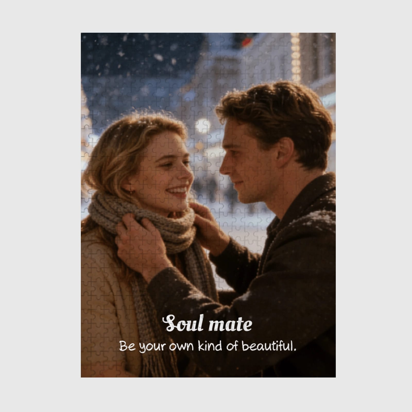 500 Piece Custom Soul Mate Photo Puzzle for Couples Anniversary Gift