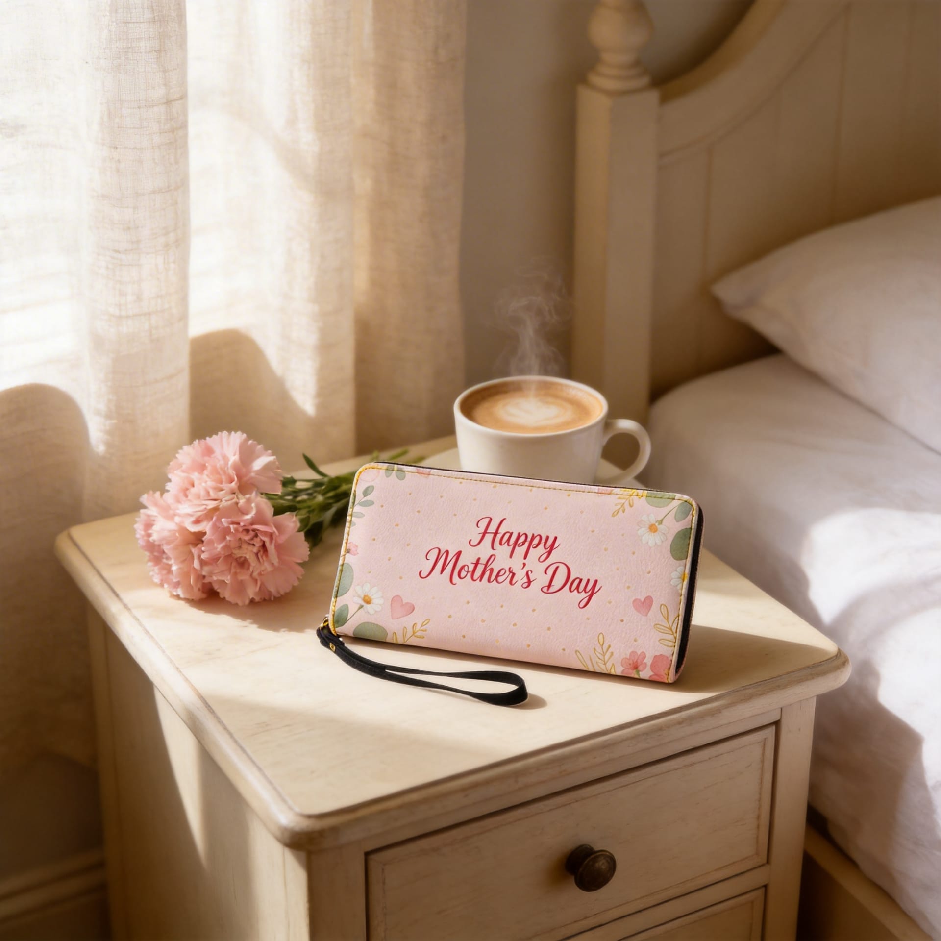 Mother's Day Floral Zip-Around Wallet | Gift for Mom