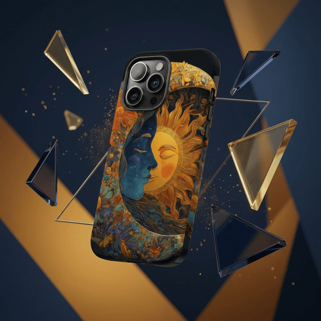 Mystical Sun Moon Magnetic Phone Case for Boho Lovers Birthday Holiday Gifting