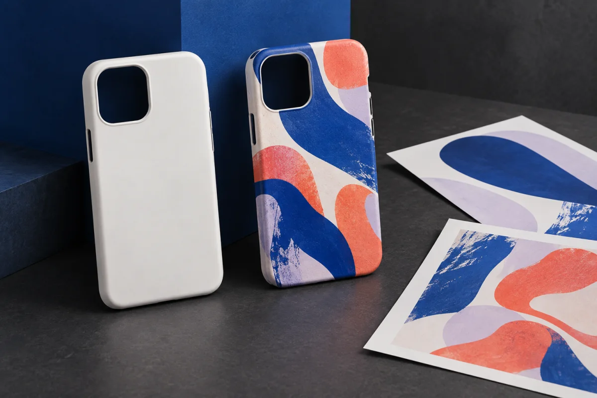 Blank phone case and full designer interface