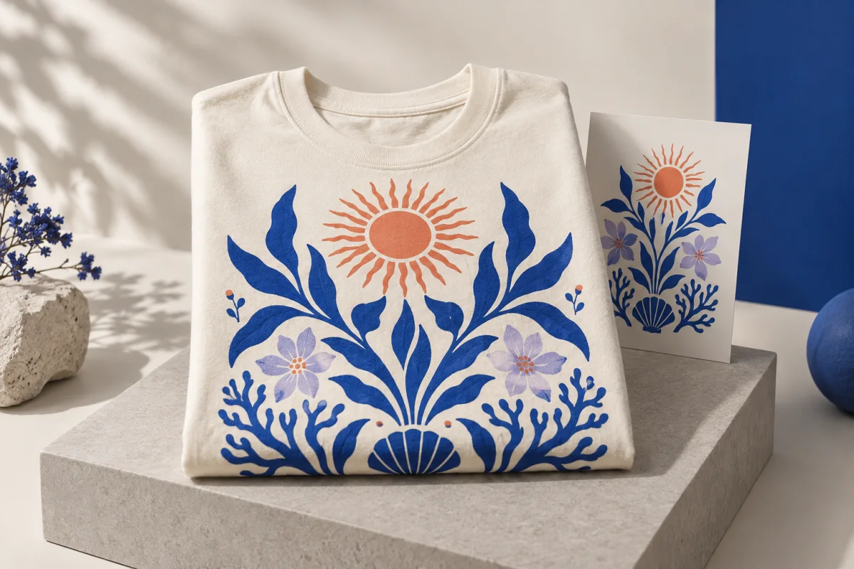 Finished designer T-shirt ready to buy